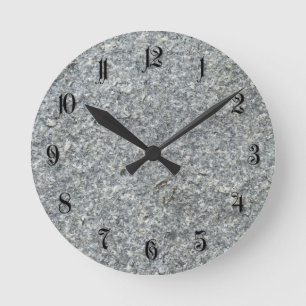 Reloj Redondo Mediano Textura del granito