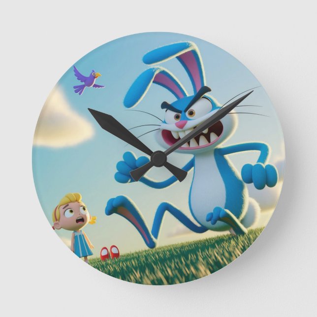 Reloj Redondo Mediano The angry rabbit  (Anverso)