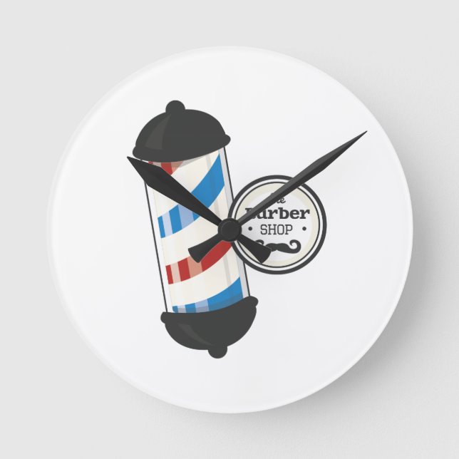 Reloj Redondo Mediano The Barber Shop (Anverso)