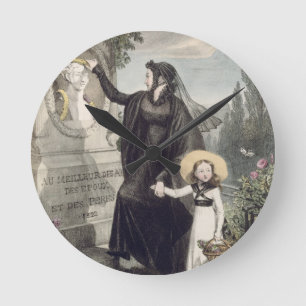 Reloj Redondo Mediano The Cemetery of Pere Lachaise, printed by Charles