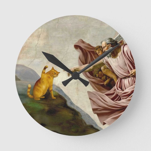 Reloj Redondo Mediano The Creation of Purrfection (Anverso)