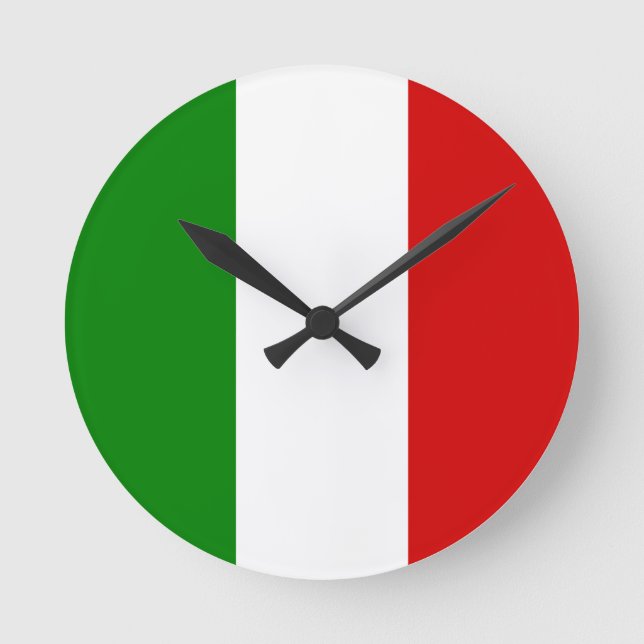 Reloj Redondo Mediano The Flag of Italy (Anverso)