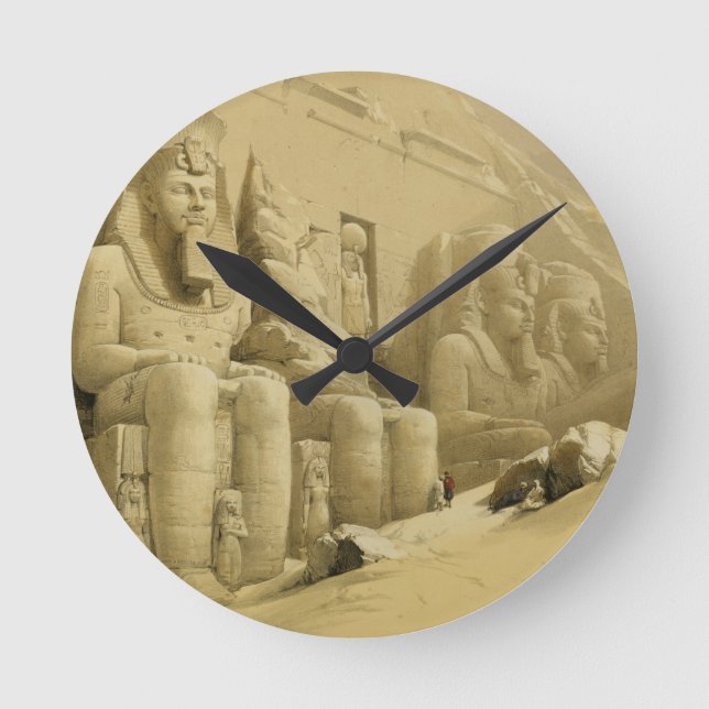 Reloj Redondo Mediano The Great Temple of Abu Simbel, Nubia, from "Egypt (Anverso)