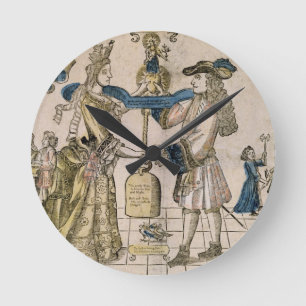 Reloj Redondo Mediano The Happy Marriage (stencil coloured woodcut)