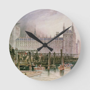 Reloj Redondo Mediano The Houses of Parliament in Course of Erection