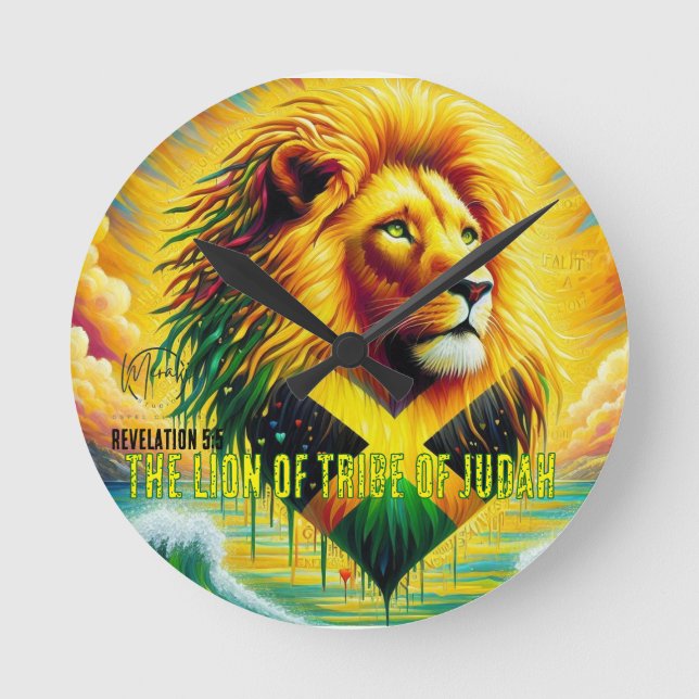 Reloj Redondo Mediano The lion of tribe of Judah T-Shirt (Anverso)