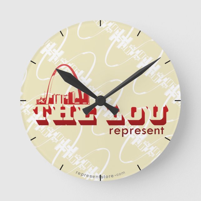 Reloj Redondo Mediano The Lou St. Louis Represent (Anverso)