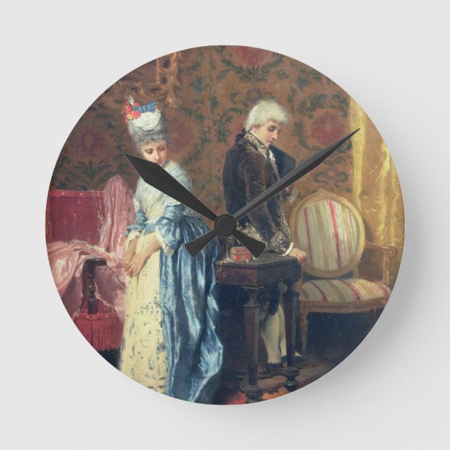 Reloj Redondo Mediano The Lovers' Tiff, 1872 (oil on panel) (Anverso)