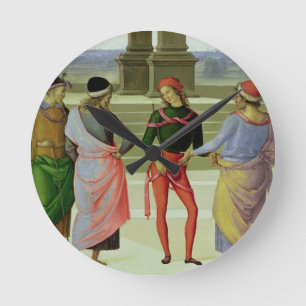 Reloj Redondo Mediano The Marriage of the Virgin, detail of four men in