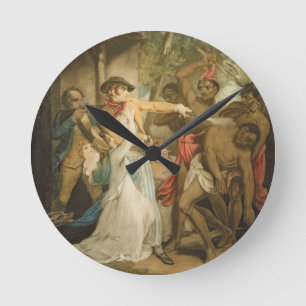 Reloj Redondo Mediano The Settling Family Attacked by Savages, engraved