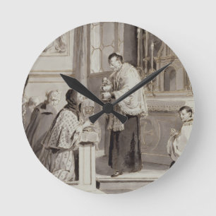 Reloj Redondo Mediano The Seven Sacraments: Communion, 1779 (pen, brown