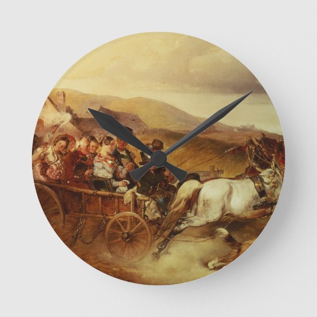 Reloj Redondo Mediano The Wedding Cart (Anverso)
