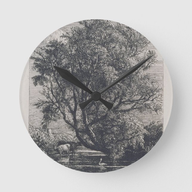 Reloj Redondo Mediano The Willow (etching) (Anverso)