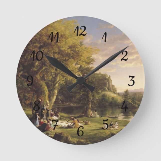 Reloj Redondo Mediano Thomas Cole The Pic-Nic (Anverso)