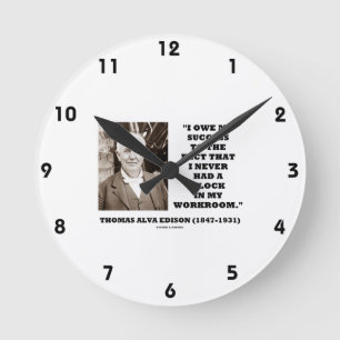 Reloj Redondo Mediano Thomas Edison Owe Success Nunca Había Tenido Sala