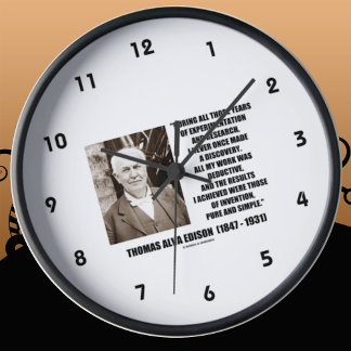 Reloj Redondo Mediano Thomas Edison Resultados Inventa pura y simple cit