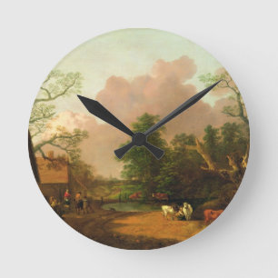 Reloj Redondo Mediano Thomas Gainsborough el   un paisaje con las