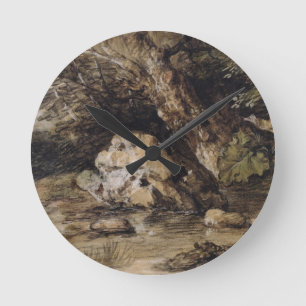 Reloj Redondo Mediano Thomas Gainsborough el   un paisaje montañoso con