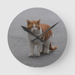 Reloj Redondo Mediano Thomas Ginger And White Cat
