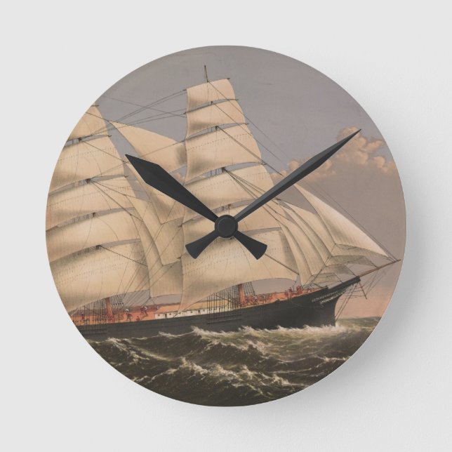 Reloj Redondo Mediano Three Brothers Ship (Anverso)