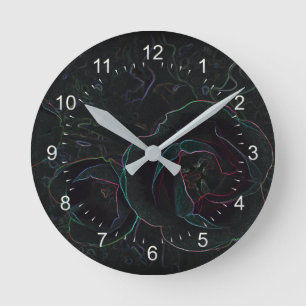 Reloj Redondo Mediano three velvet tulips