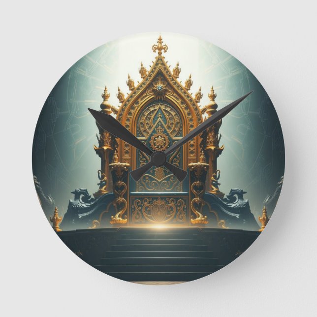 Reloj Redondo Mediano „Thron der Götter – Sitz der himmlischen Macht“ (Anverso)