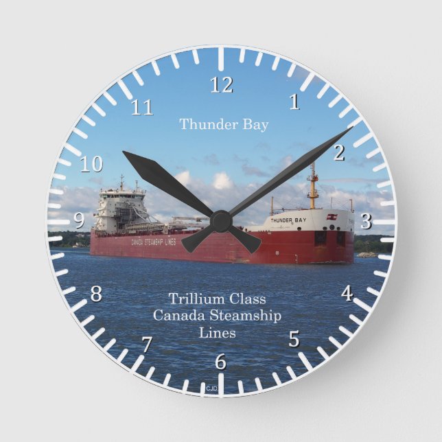 Reloj Redondo Mediano Thunder Bay clock (Anverso)