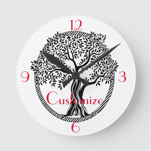 Reloj Redondo Mediano Thunder_Cove del árbol de la vida (Anverso)