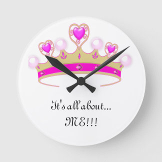Reloj Redondo Mediano Tiara Clock: It's All About ME!!!