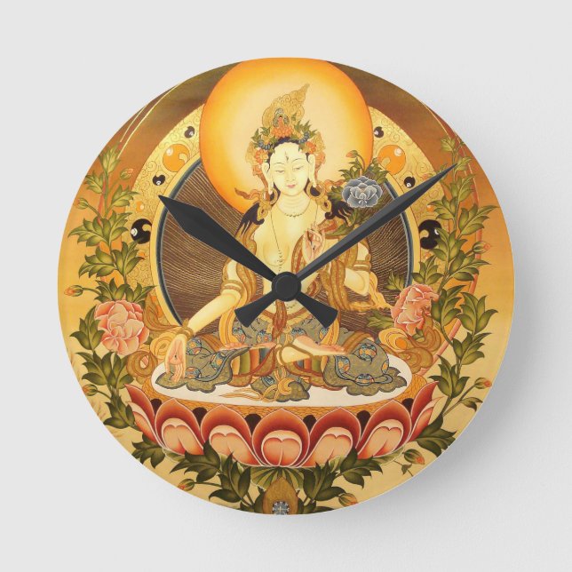 Reloj Redondo Mediano Tibetan Buddhist Art (Anverso)