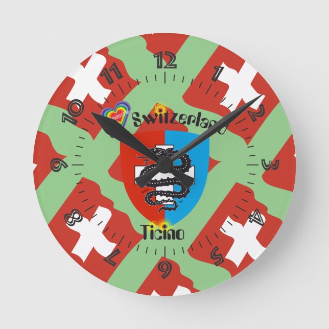 Reloj Redondo Mediano Ticino Schweiz Suisse Svizzera Svizra Uhr (Anverso)