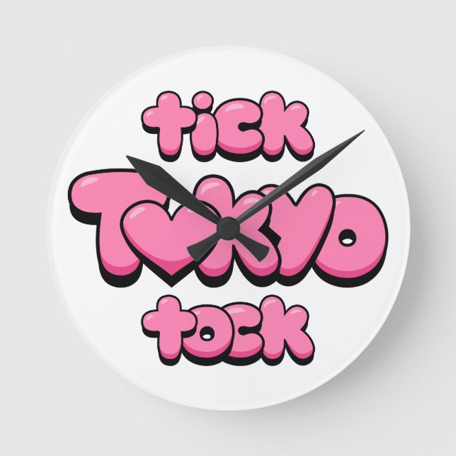 Reloj Redondo Mediano Tick Tock Tokyo O'clock (Anverso)