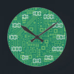 Reloj Redondo Mediano Tiempo binario<br><div class="desc">¿Puedes decir tu tiempo...  en binario?</div>