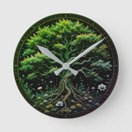 Reloj Redondo Mediano Tiempo de árbol