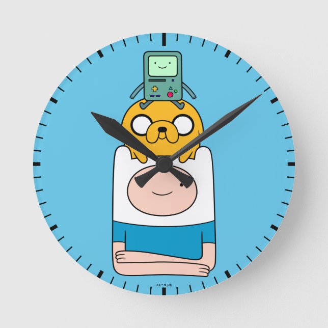 Reloj Redondo Mediano Tiempo de aventura | BMO, Jake y Finn (Anverso)