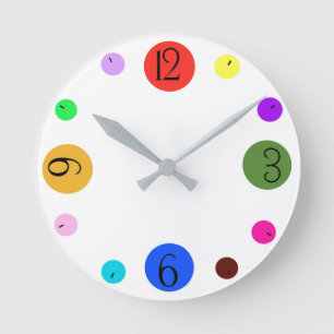Reloj Redondo Mediano Tiempo de color