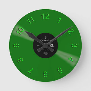 Reloj Redondo Mediano Tiempo de vinilo