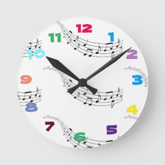 Reloj Redondo Mediano tiempo enrrollado de la música