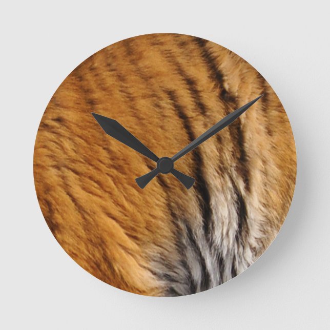 Reloj Redondo Mediano Tiger Stripes Big Cat con muestreo fotográfico (Anverso)
