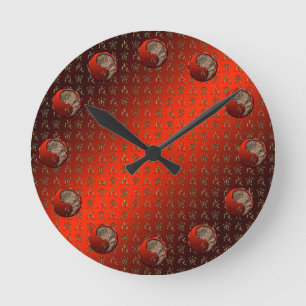 Reloj Redondo Mediano Tigre de Tierra