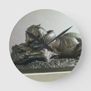 Reloj Redondo Mediano Tigre que devora un cocodrilo, 1832 (bronce)