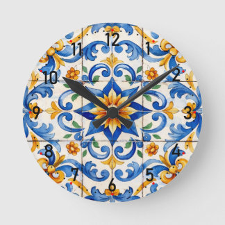 Reloj Redondo Mediano Tile Time Fiesta Clock