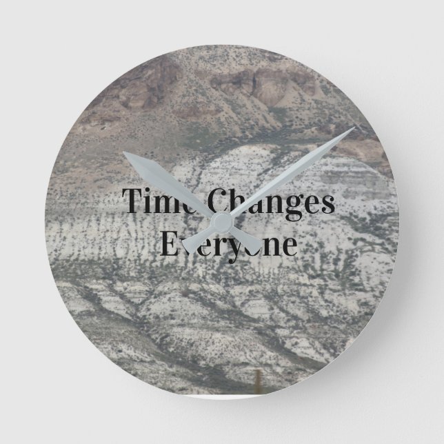 Reloj Redondo Mediano Time Changes Everyone (Anverso)