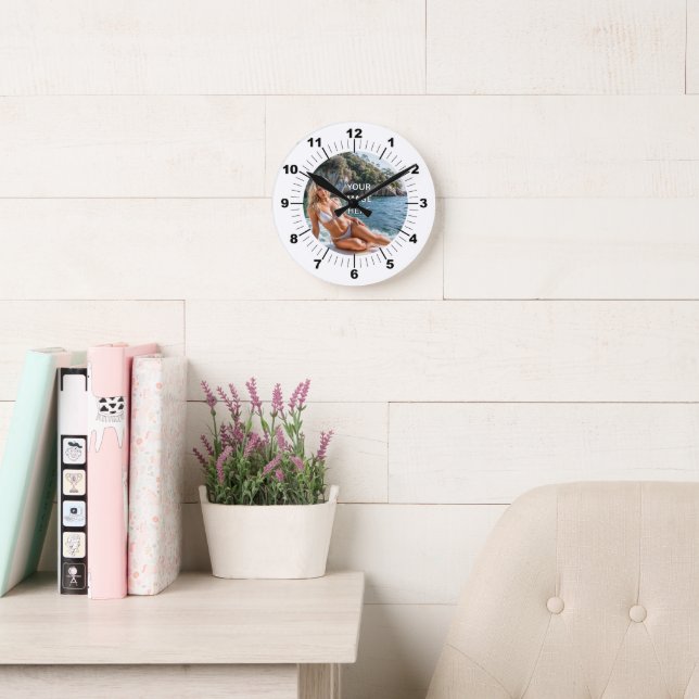 Reloj Redondo Mediano TIME! ⏰ Custom Wall Clock – Add Your Design (Sala de lectura)