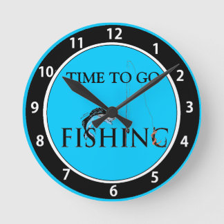 Reloj Redondo Mediano Time to go fishing