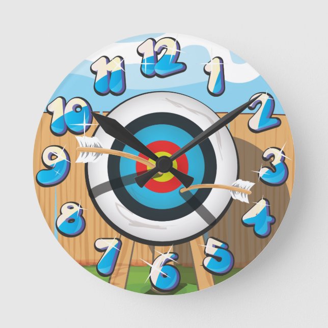 Reloj Redondo Mediano Tiro con arco (Anverso)