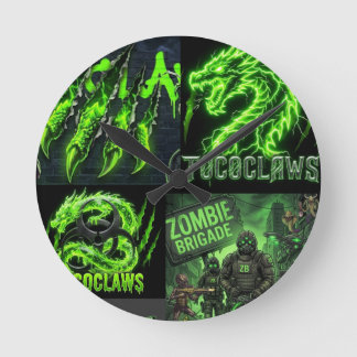 Reloj Redondo Mediano TOCOCLAWS Dragón Eléctrico Neon Verde - Millón Ver