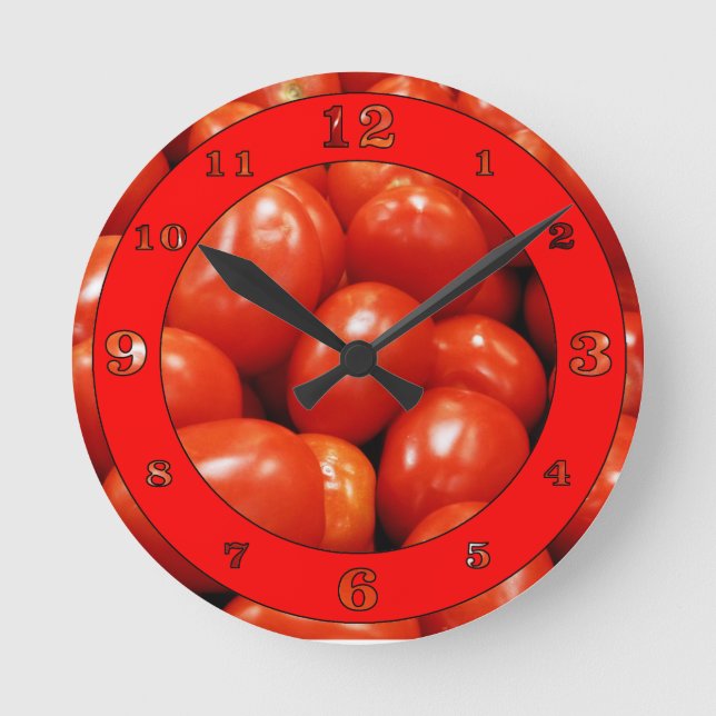 Reloj Redondo Mediano Tomates romaníes (Anverso)