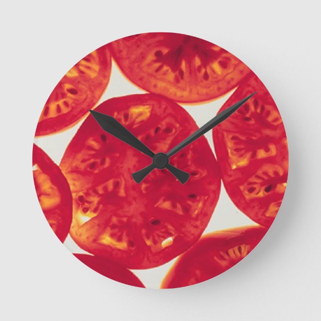 Reloj Redondo Mediano Tomato Slices (Anverso)