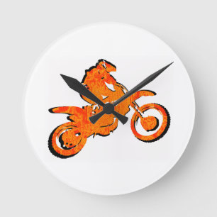 RELOJ REDONDO MEDIANO TONO NARANJA DEL MX